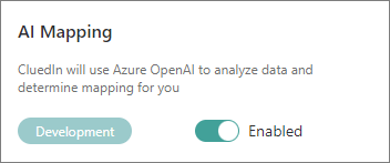 The AI Mapping feature flag card with its toggle set to Enabled